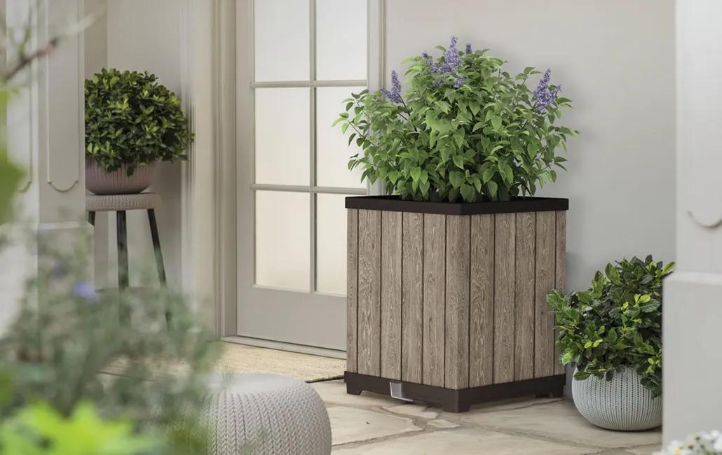Deco Quadrat Pflanzenkasten - 45.5x45.5x55cm - Hellbraun