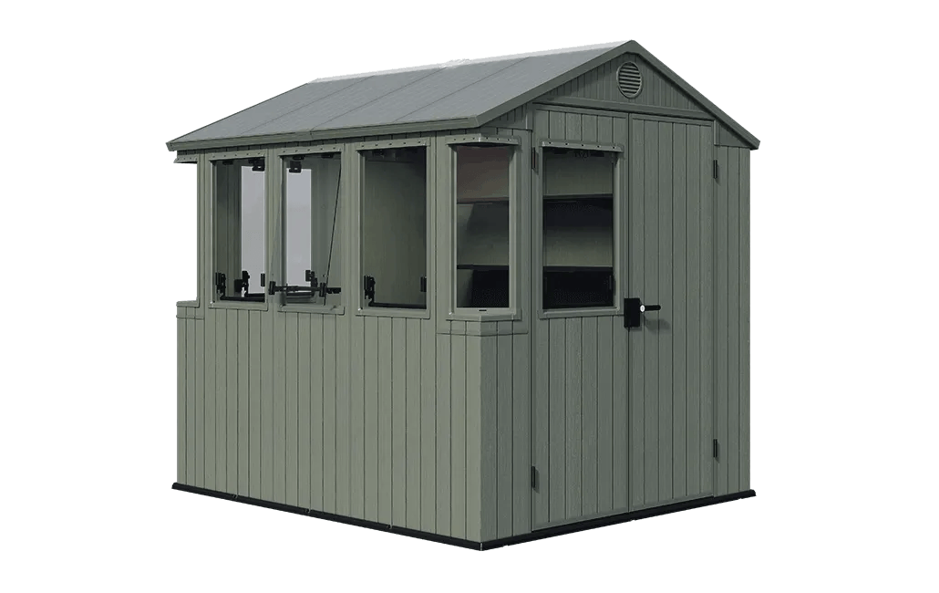 Darwin 6x8 Gartenhaus - 190x244x221cm - Grün