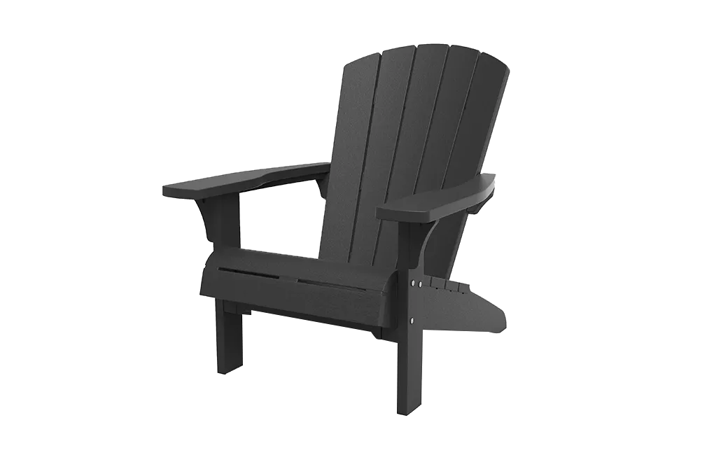 Troy Adirondack Stühle mit Luzon Tisch – 81x80x96,5 cm - Grau