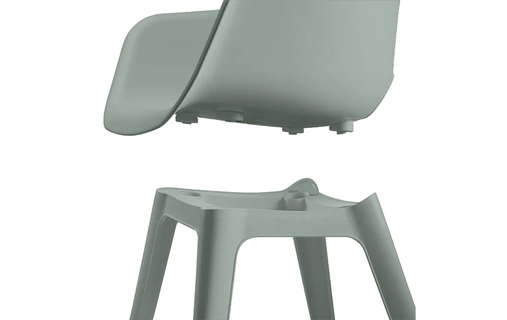 Akola Stuhl - 2er Pack - 55x56x80cm - Weiss