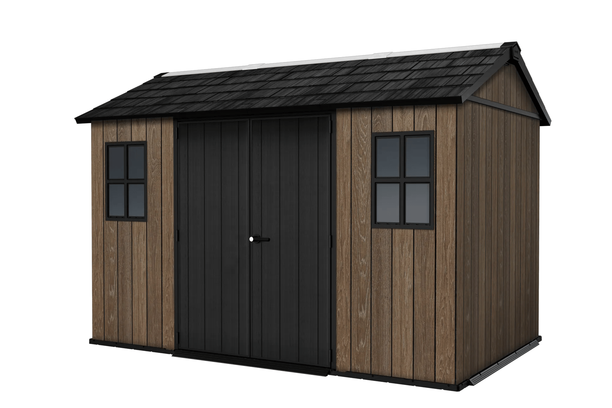 Apex 7.5x11 Gartenhaus - 350x230x246cm - Walnuss