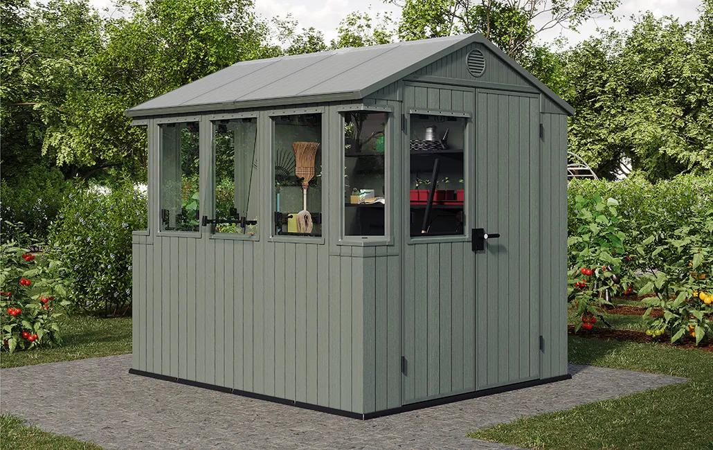 Darwin 6x8 Gartenhaus - 190x244x221cm - Grün