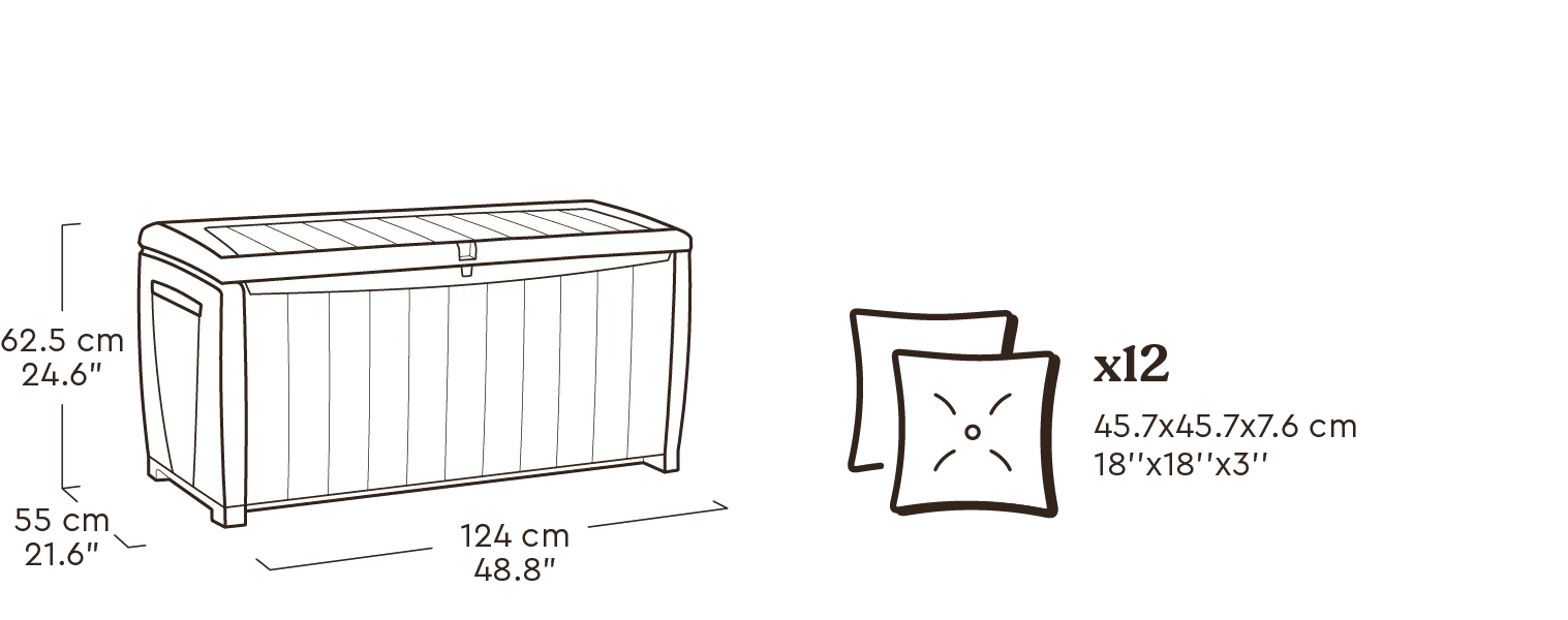 Novel Deluxe 340L Aufbewahrungsbox - Schwarz