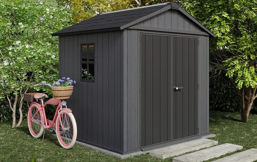 Newton Plus 7.5x7 Gartenhaus - 223x230x246cm - Grau