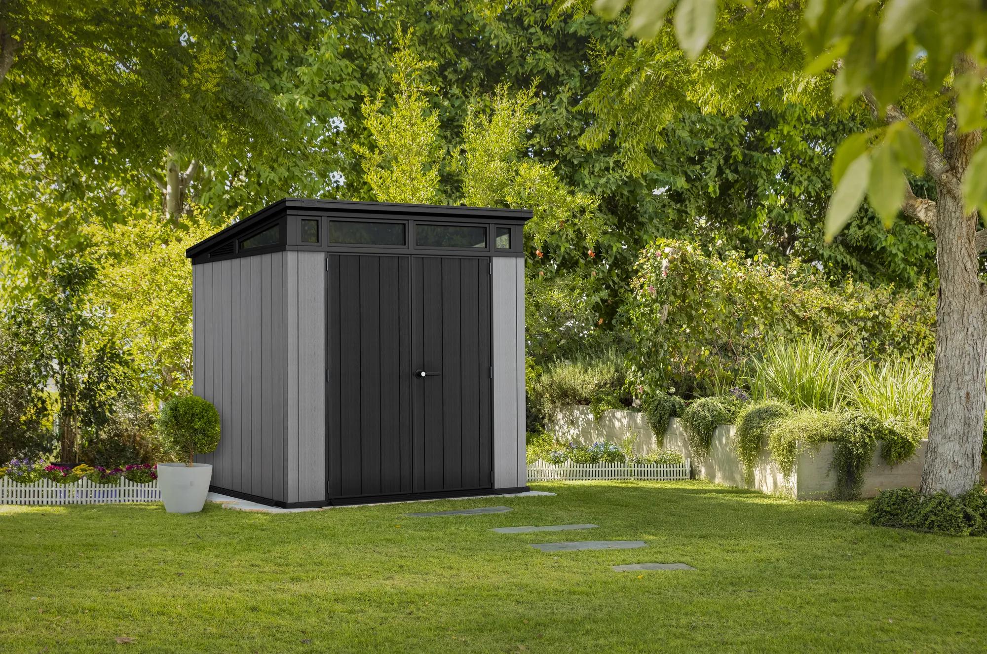 Artisan 7x7 Gartenhaus - 138.8x218x226cm - Dunkelgrau