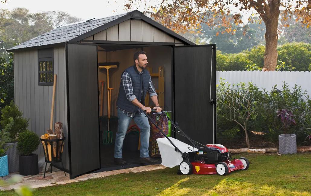 Oakland 7.5x 9 Gartenhaus - 229x287x242cm - Graubraun