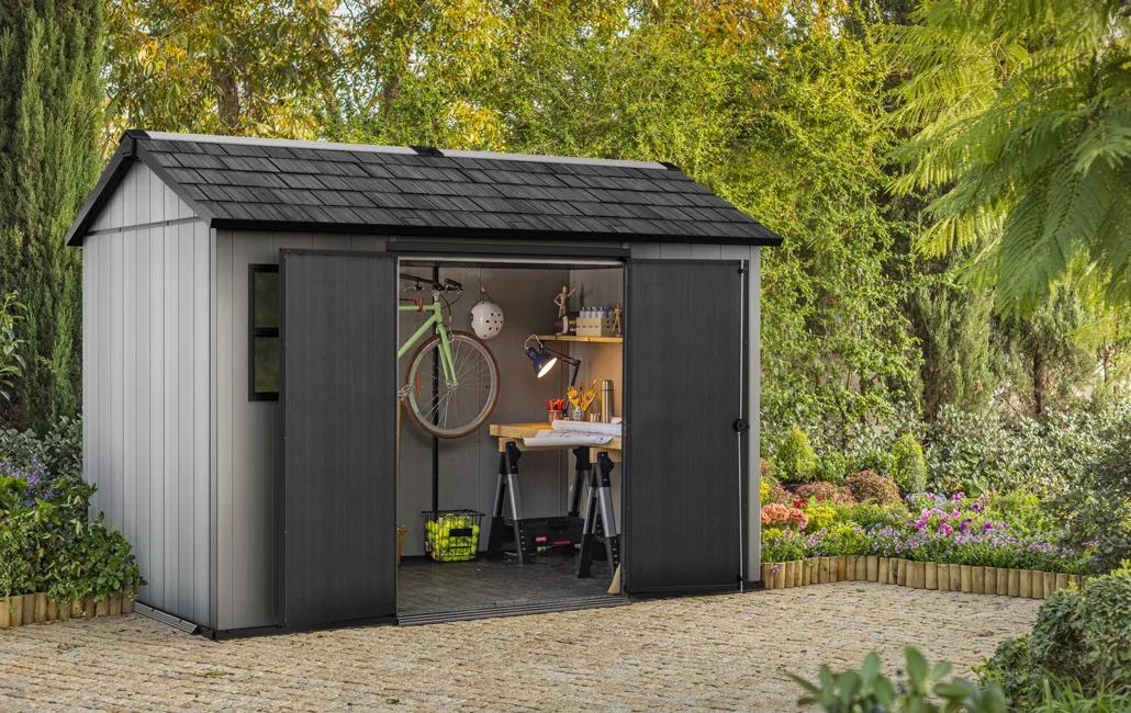 Oakland  11x7.5 Gartenhaus - 350x230x253cm - Graubraun