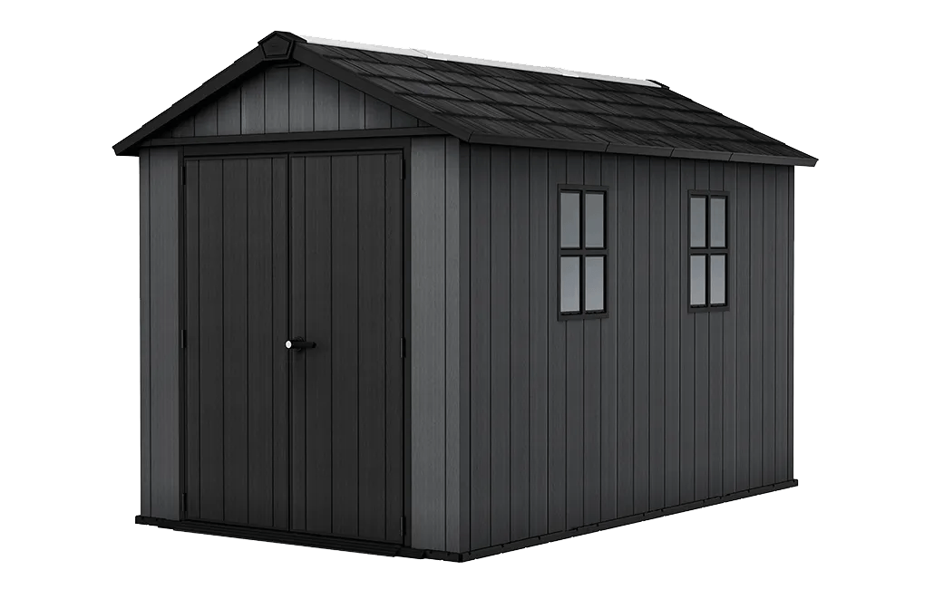 Newton Plus 7.5x11 Gartenhaus - 230x350x246cm - Grau