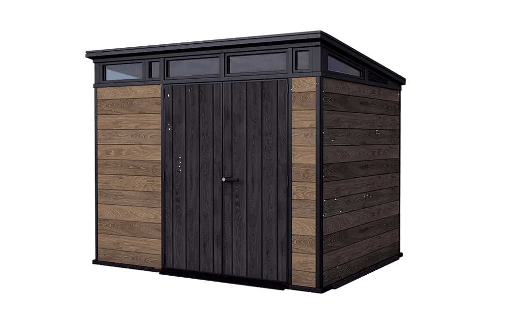 Signature 9x7 Gartenhaus - 279x218x226 cm - Walnuss
