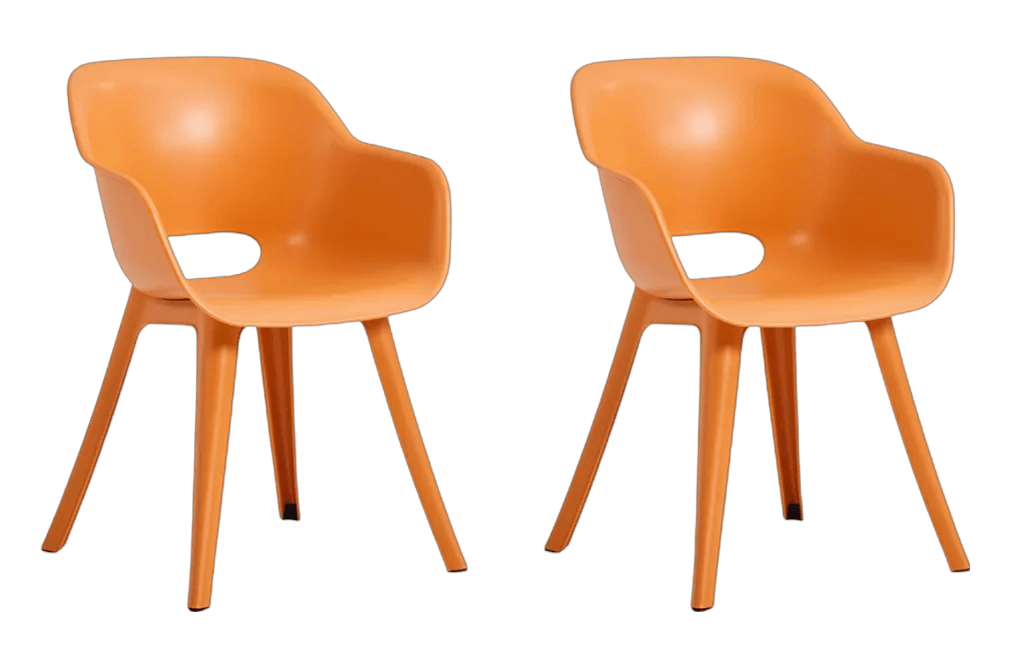 Akola Stuhl - 2er Pack - 55x56x80cm - Ocker