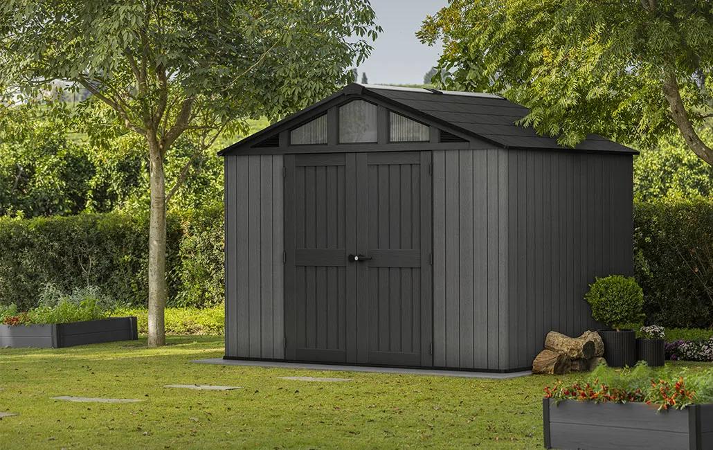 Stronghold 10x8 Gartenhaus - 305x243x251cm  - Grau
