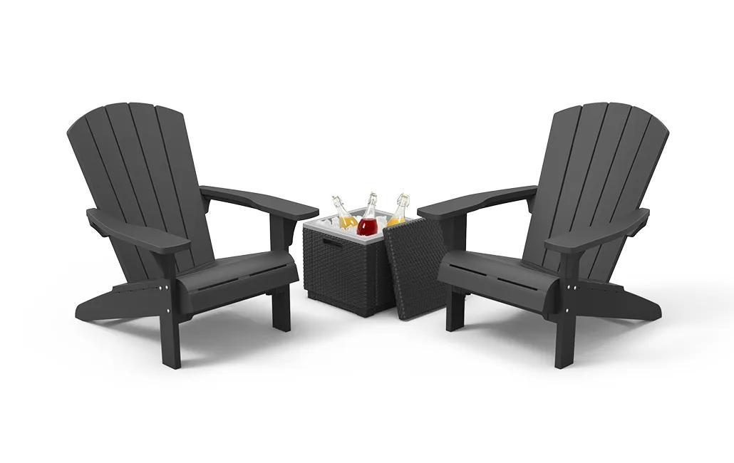 Troy Adirondack Gartenstuhl – 81x80x96,5 cm - Grau