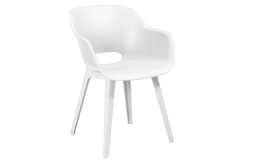 Akola Stuhl - 2er Pack - 55x56x80cm - Weiss