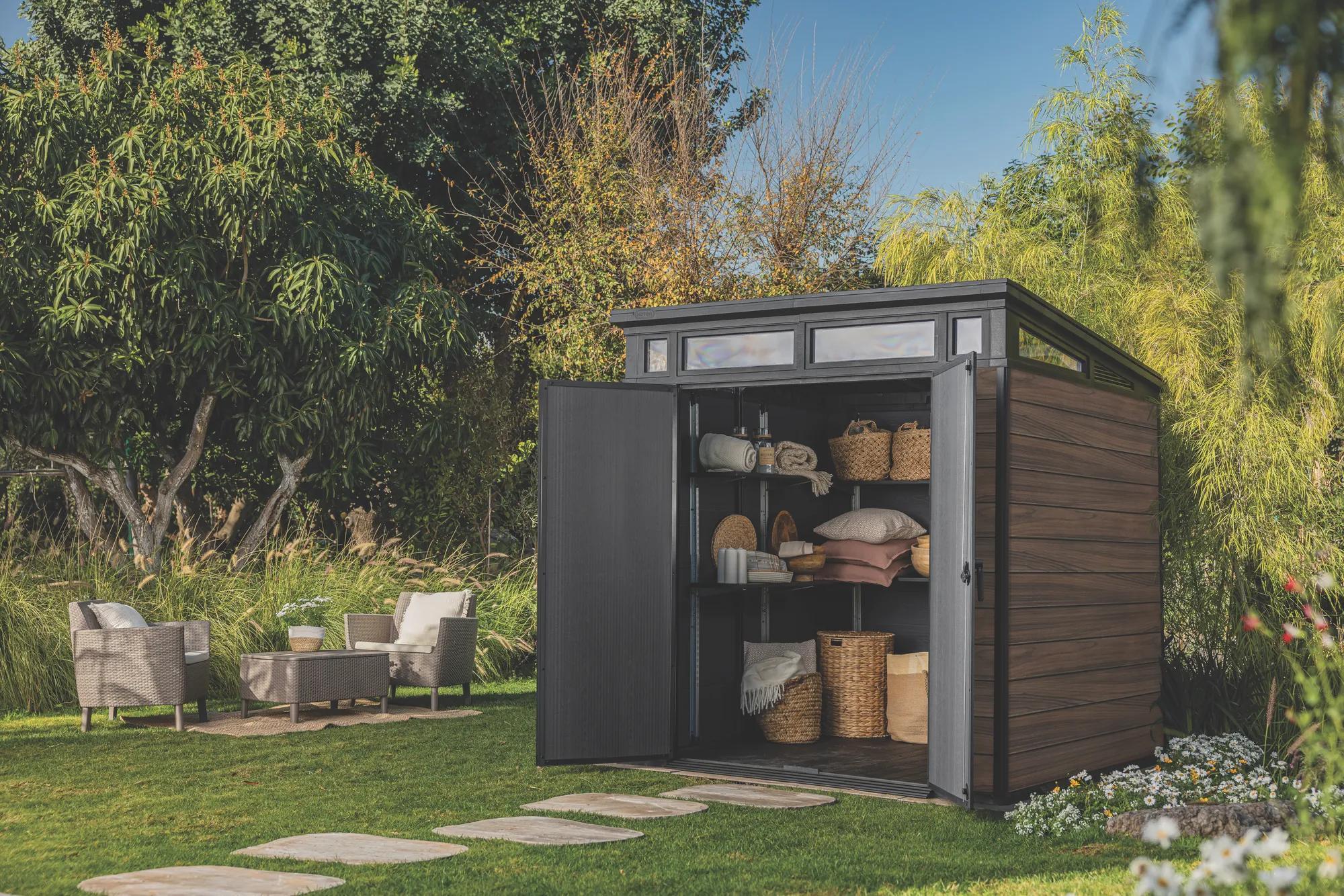 Signature 7x7 Gartenhaus - 214x218x226 cm - Palisander