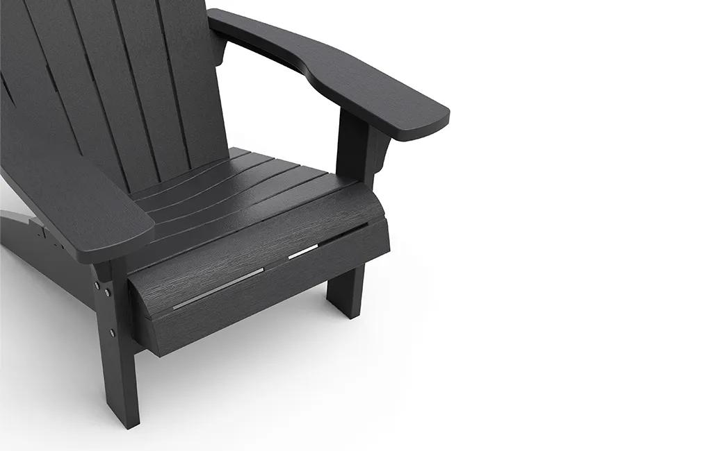 Troy Adirondack Stühle mit Luzon Tisch – 81x80x96,5 cm - Grau