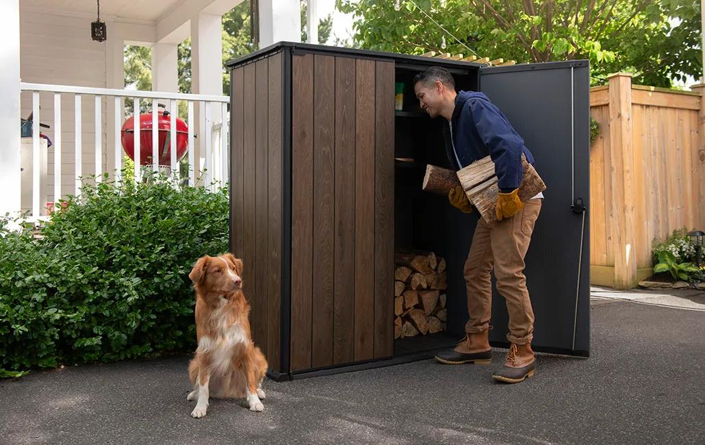 Signature 1400L Gartenschrank - 140x73.6x170.4cm - Walnuss
