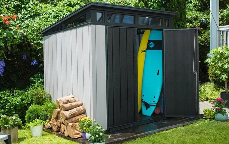 Artisan 7x7 Gartenhaus - 214x218x226cm - Graubraun