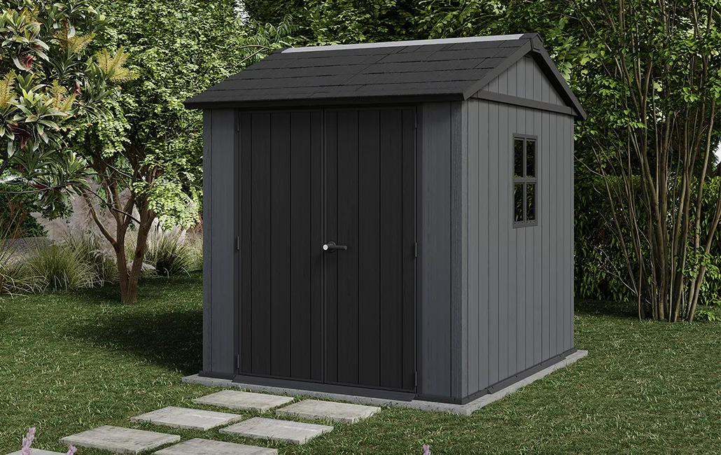 Newton Plus 7.5x7 Gartenhaus - 223x230x246cm - Grau