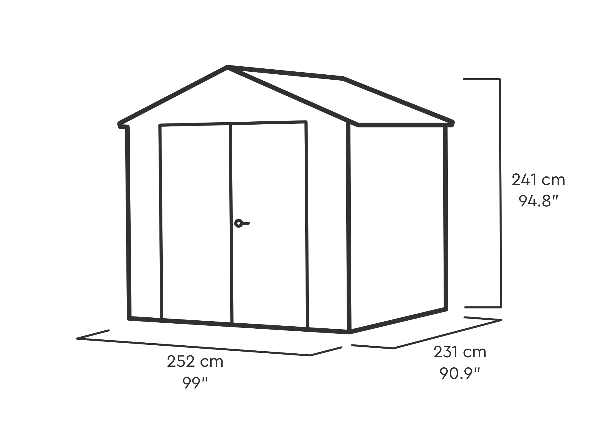 Summit 8x8 Gartenhaus -