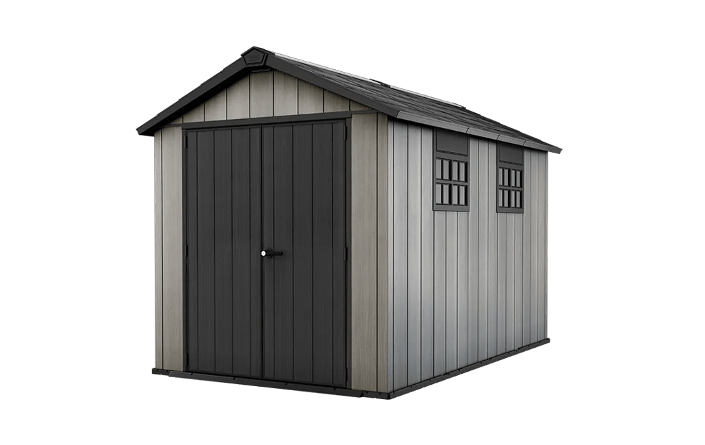 Oakland 7.5x11 Gartenhaus -  229x350x242cm - Graubraun