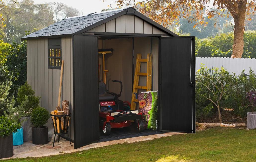 Oakland 7.5x 9 Gartenhaus - 229x287x242cm - Graubraun