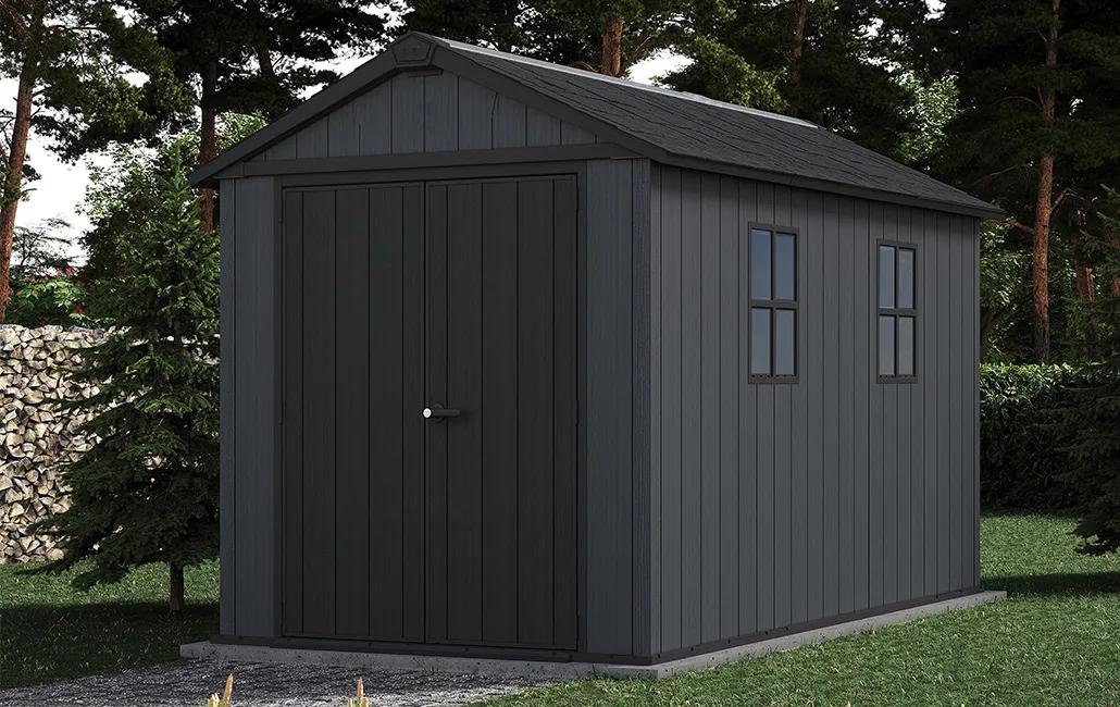 Newton Plus 7.5x11 Gartenhaus - 230x350x246cm - Grau