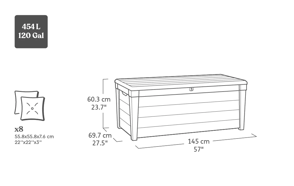 Brightwood 454L Aufbewahrungsbox - Graphit