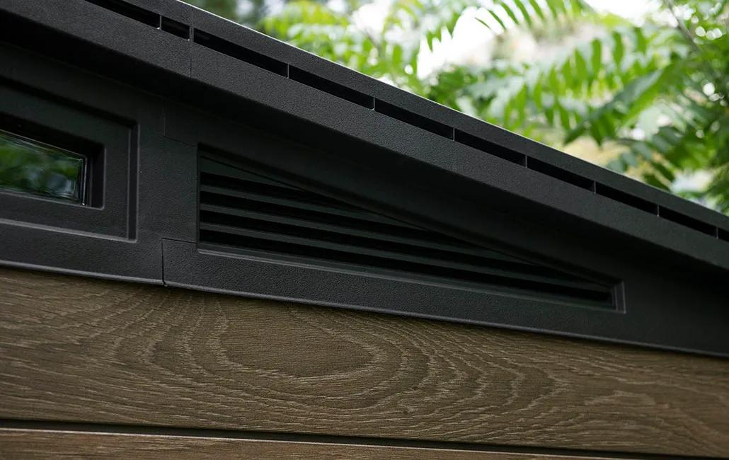 Signature 9x7 Gartenhaus - 279x218x226 cm - Walnuss